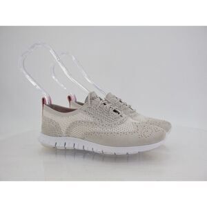 Cole Haan Women's Zerogrand Stitchlite Oxford Size 5 B Beige Knit Lace Up Shoes